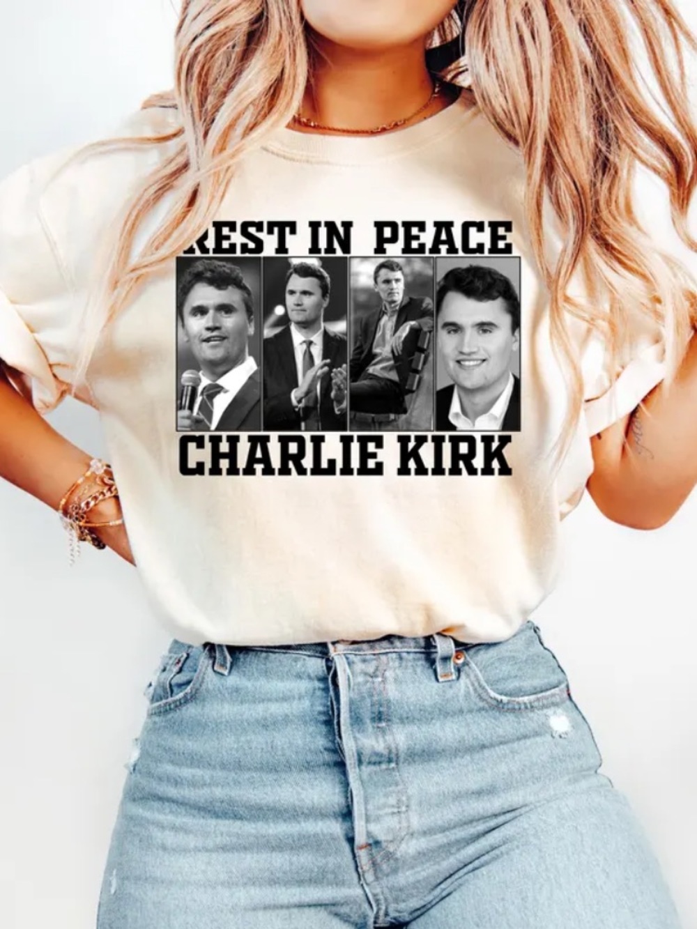 Charlie Kirk Rest In Peace Comfort Color Tee, Memorial Tribute Activist T-Shirt
